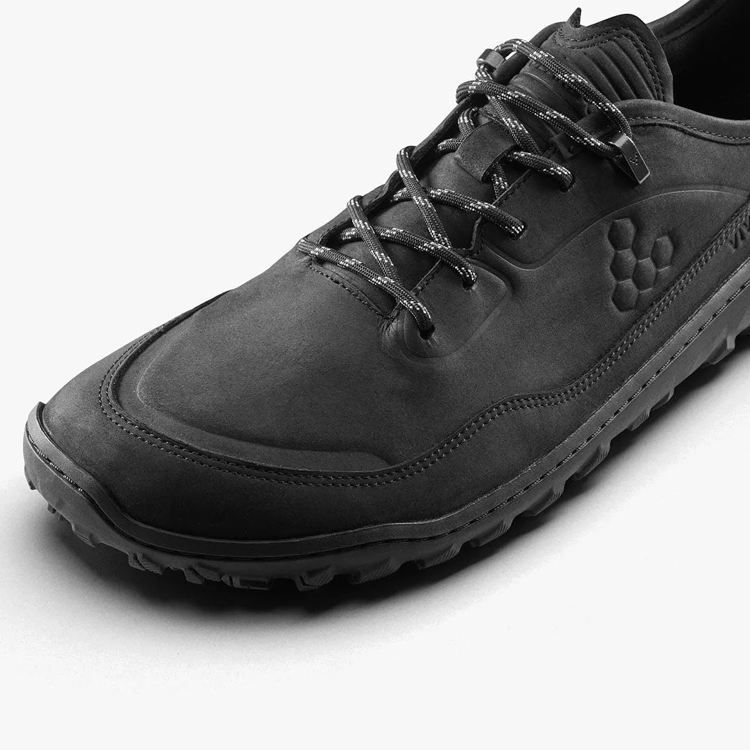 Кроссовки Vivobarefoot Tracker Leather AT Low II — мужская модель, чёрный, фото 6