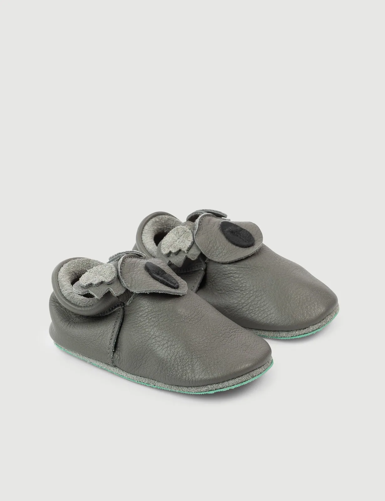 Для первых шагов: мягкие ботиночки SHUU Moccs, серые, фото 3